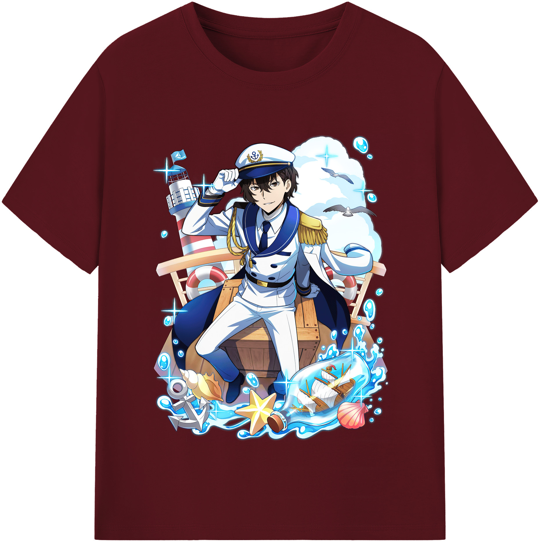 （画像用） 文豪ストレイドッグス Bungo Stray Dogs 綿100％半袖Tシャツ（フロントプリント）
